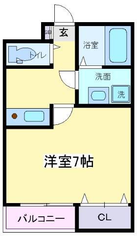 アハトハイクレジデンス南住吉(1K/1階)の間取り写真