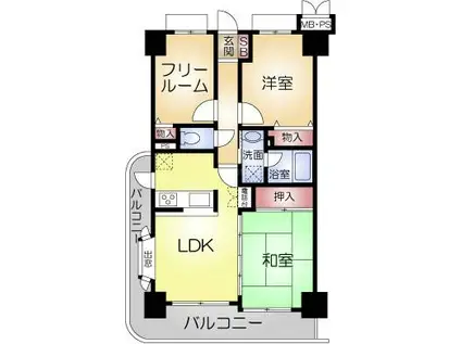 ライオンズマンション都島高倉町(3LDK/5階)の間取り写真