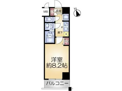 JT大阪ウエスト(1K/5階)の間取り写真