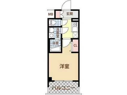 レジュールアッシュ九条(1K/10階)の間取り写真