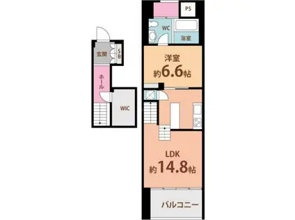 匠空阿波座西PL(1SLDK/地下階)の間取り写真