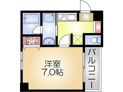 ララプレイス大手通LDMO(1K/地下階)の間取り写真