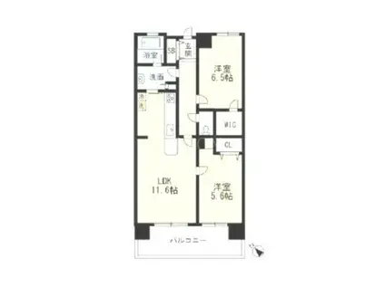 アルティスタ京橋ONP(2LDK/地下階)の間取り写真