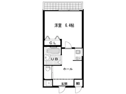 シエテ矢田(1K/3階)の間取り写真