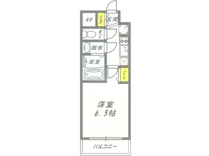ララプレイス京橋シティオスUMM(1K/地下階)の間取り写真