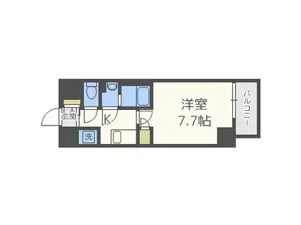 エスカーサ大阪ウエスト九条駅前UMM(1K/地下階)の間取り写真