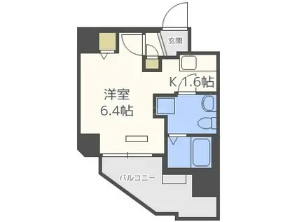 プレサンス難波イーストモダニティUMM(ワンルーム/地下階)の間取り写真