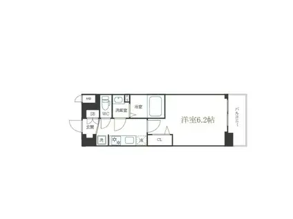 グランカリテ九条南UMM(1K/地下階)の間取り写真