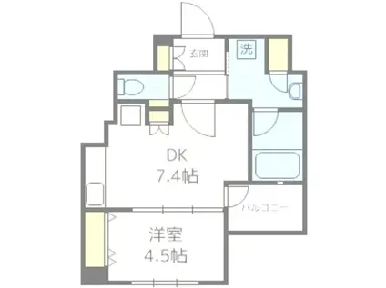 プレサンスロジェ心斎橋UMM(1DK/地下階)の間取り写真
