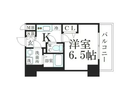 ララプレイスザ京橋ステラFNA(1K/地下階)の間取り写真