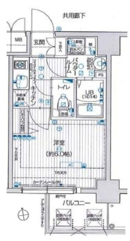エスリード新大阪グランファーストUMM(1K/地下階)の間取り写真