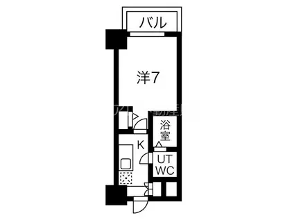 アリビオ江坂南金田(1K/7階)の間取り写真