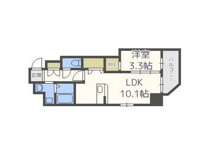 TRAIL博多(1LDK/11階)の間取り写真