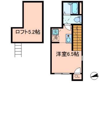 クリスタルコンフォート(ワンルーム/2階)の間取り写真