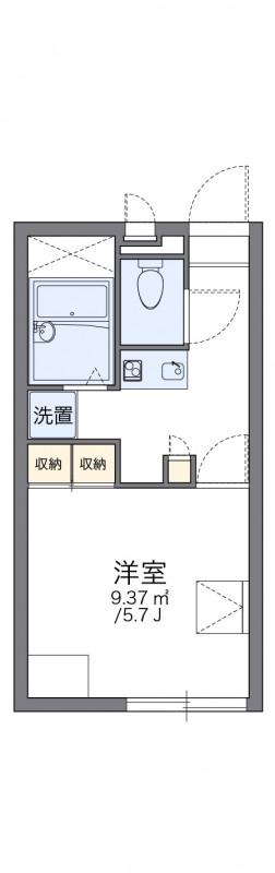 レオパレスグリーンコート(1K/2階)の間取り写真