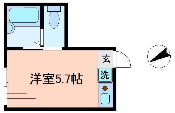 グランノーブル押上(ワンルーム/2階)の間取り写真