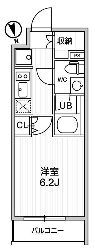ALTERNAお花茶屋(1K/1階)の間取り写真