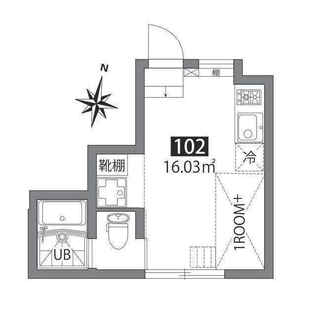 品川テラス(ワンルーム/1階)の間取り写真