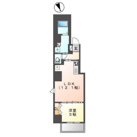 南砂3丁目店舗マンション工事(1LDK/3階)の間取り写真