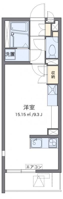 レオネクストスア(ワンルーム/1階)の間取り写真