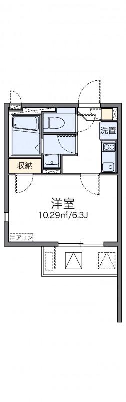 レオネクストフローラ堀ノ内(1K/2階)の間取り写真