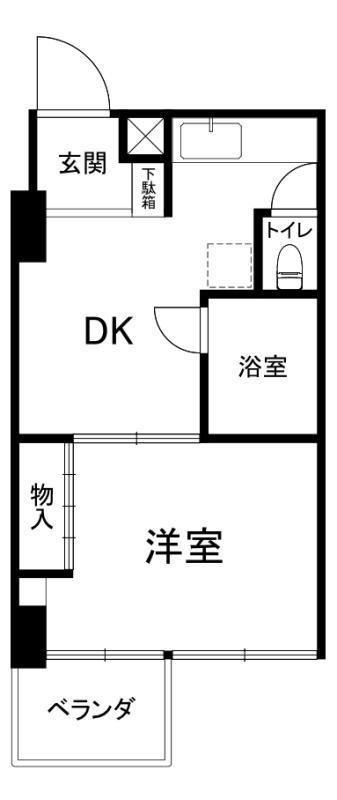 ホーメイレジデンス南馬込Ⅱ(2DK/3階)の間取り写真