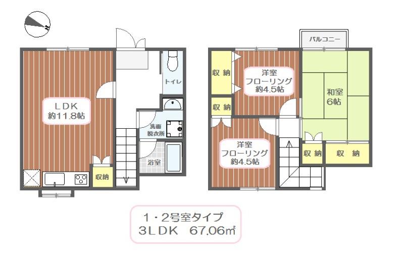 エヴァーグリーンA(3LDK)の間取り写真
