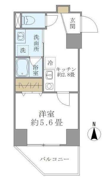 プラッツ両国(1K/9階)の間取り写真