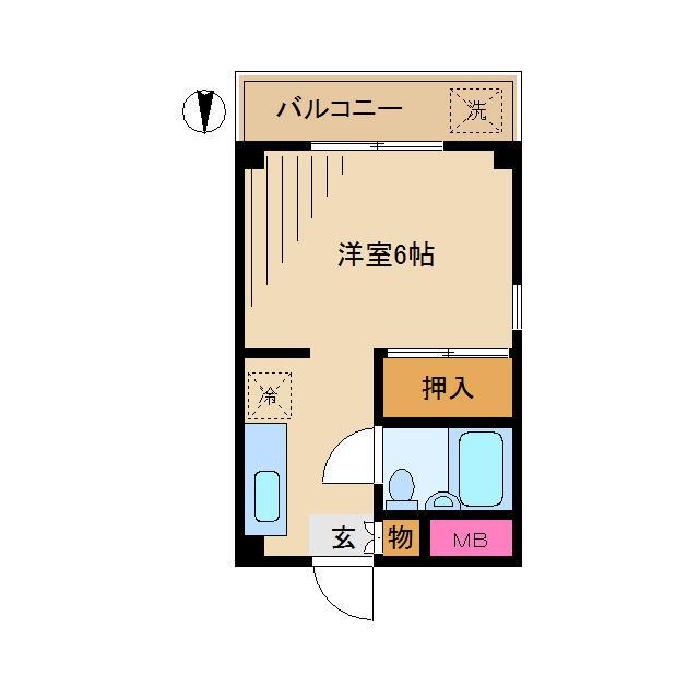 セイユーコーポ(1K/5階)の間取り写真