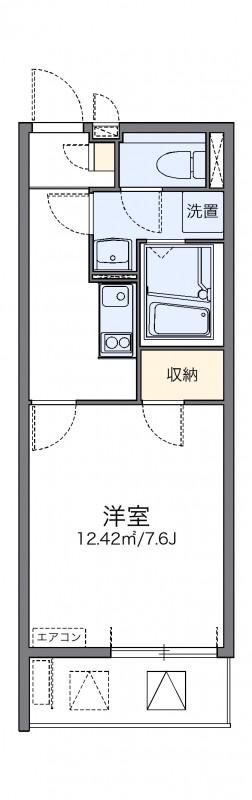 レオネクストニシダイ(1K/2階)の間取り写真
