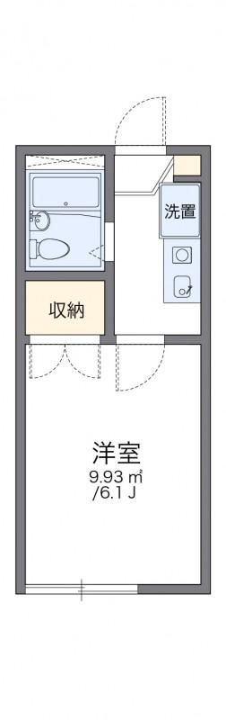 レオパレスイキ明大前(1K/1階)の間取り写真