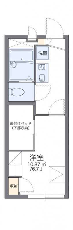 レオパレスアザレーア(1K/1階)の間取り写真