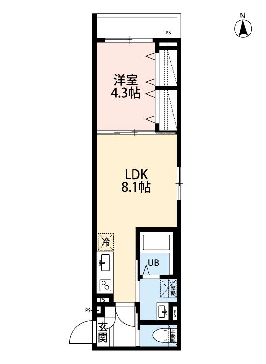 ROBOT HOME 京成小岩Ⅱ(1LDK/3階)の間取り写真