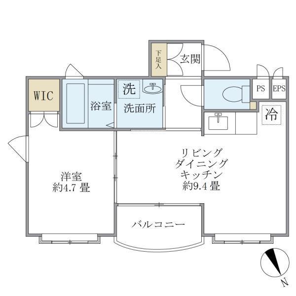 柳原池上マンション(1LDK/4階)の間取り写真
