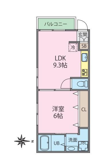 GL AP(1LDK/1階)の間取り写真