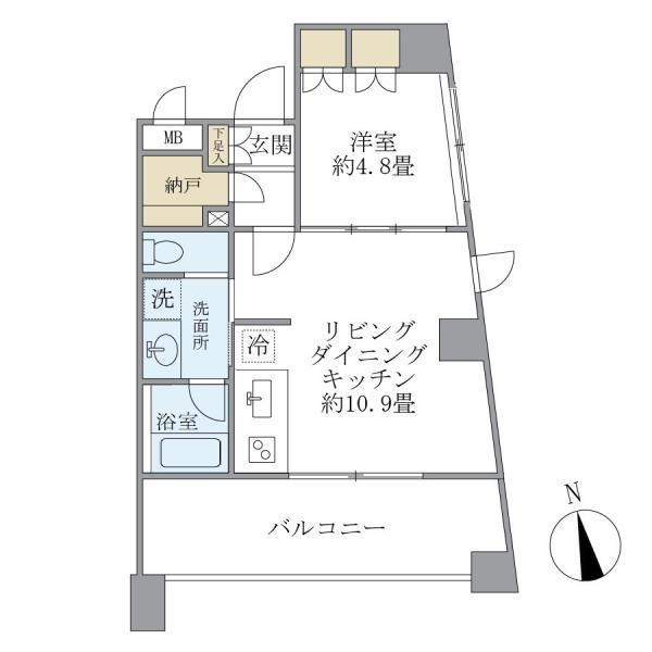 KDXレジデンス駒沢公園(1LDK/3階)の間取り写真