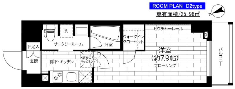 ステージグランデ亀有アジールコート(1K/6階)の間取り写真