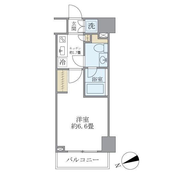 KDXレジデンス文京湯島(1K/5階)の間取り写真