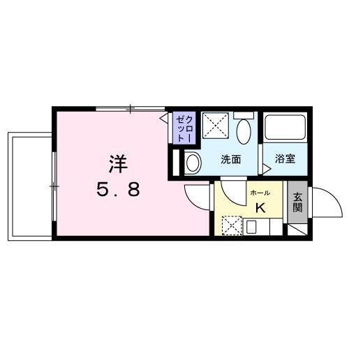ARTIS金町(1K/3階)の間取り写真