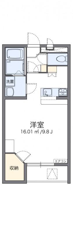 レオパレスノワールⅡ(1K/1階)の間取り写真