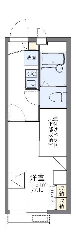 レオパレスフリージア(1K/2階)の間取り写真