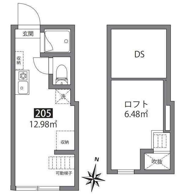 SOLEIL大岡山(ワンルーム/2階)の間取り写真