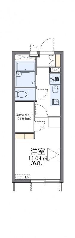レオパレスOGIKUBOST3(1K/1階)の間取り写真