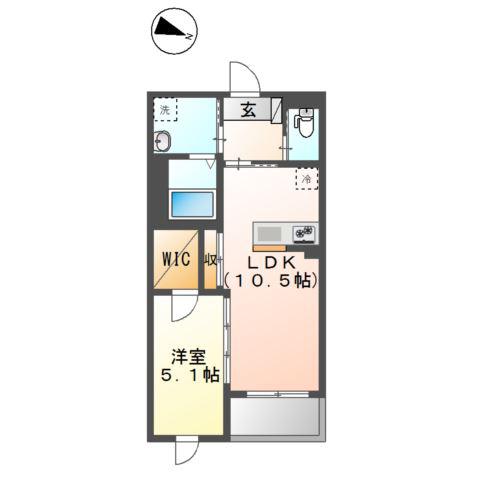東大泉6丁目マンション工事(1LDK/2階)の間取り写真