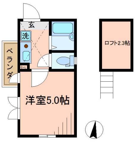 マーチ田端(1K/3階)の間取り写真