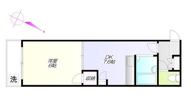 エピナール田端(1DK/3階)の間取り写真