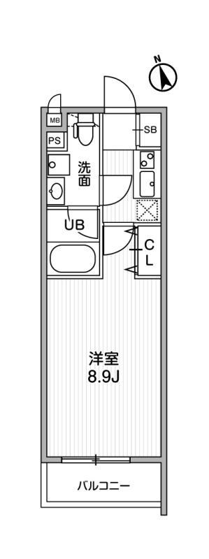 LUNIQ新高島平(1K/1階)の間取り写真