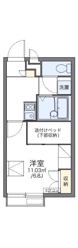 レオパレスLOTUS坂下(1K/3階)の間取り写真