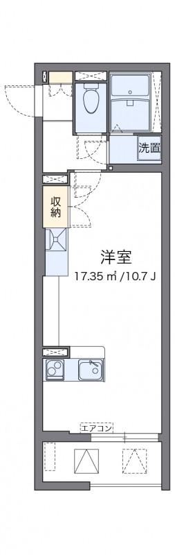 ミランダKSM IMATRIX(ワンルーム/2階)の間取り写真