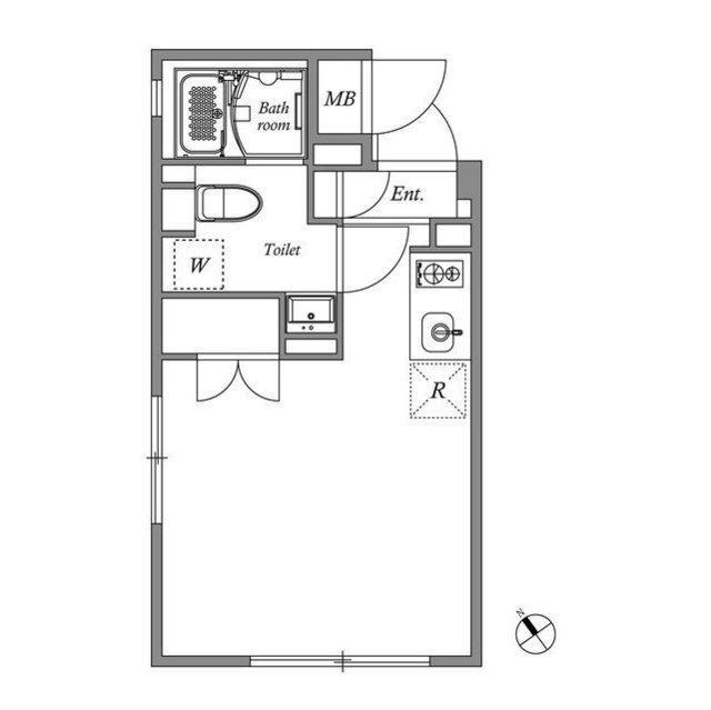 ASTILE用賀Ⅱ(ワンルーム/2階)の間取り写真